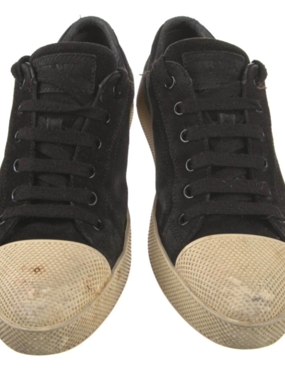 Black Suede Prada Sport Low Top Sneakers Size 38.5 / 8